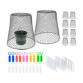 10 Pack 9.2 x 9.2 Inch Chicken Wire Cloche Plant Protectors from Animals | Plant Cages for Outdoor Plants Keep Rabbits