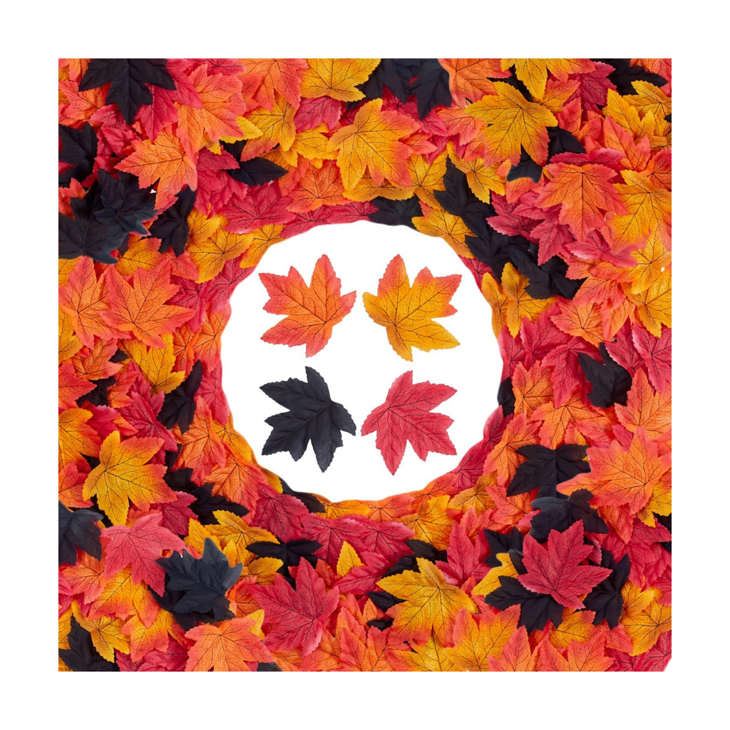 Fake Leaves 3.4 inch Fall Leaves Decor for Halloween Thanksgiving