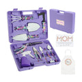 Gardening Gifts for Mom Kit, Garden Hand Tool Set for Women | All-In-One Gardening Kit, Purple Flower Print,Stainless