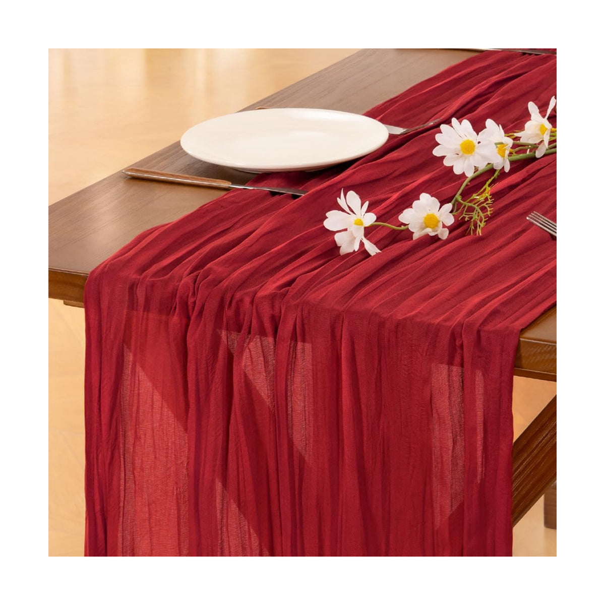 Cheesecloth Table Runner Fall Boho Wedding Birthday Party Home Decor