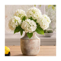 Mitt&Ditt Ceramic Flower Vase, 7.5 inch Off-White Farmhouse Rustic Vase, Handcrafted Weathered Pottery Vases, Small Flower Terracotta Vases for Home Decor, Living Room, Table, Shelf