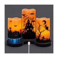 Wondise Halloween Rechargable Flickering Flameless Candles with 6H Timer