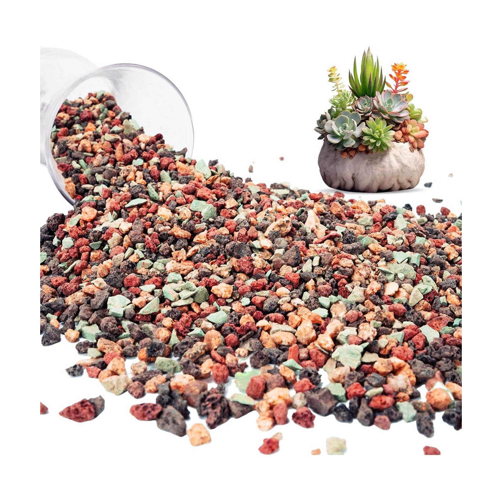 12lb Mix Lava Rocks Pebbles for Plant, Pumice Potting Soil Mix Decorative Top Dressing Landscaping Gritty Rock for