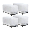 4 Pcs Winter Plant Covers Freeze Protection 4.1 x 2 x 1.6 ft Oval Raised Garden Bed Cover with Drawstring, 2.1oz/yd²