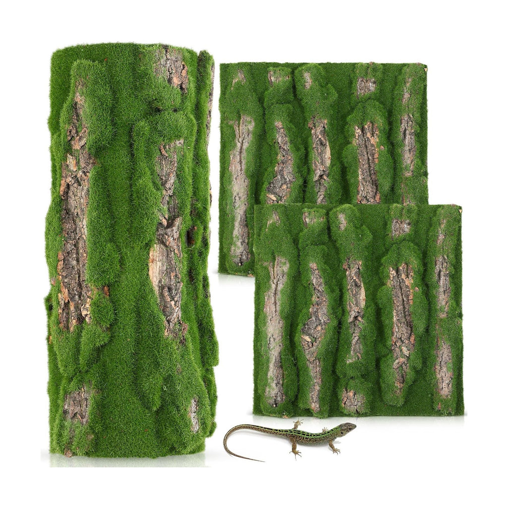 2 Packs Artificial Moss Bark 11.8 x 11.8 inches Tree Plants Bark DIY for Tree Collar Sewer Decoration Water Pipe Pillar