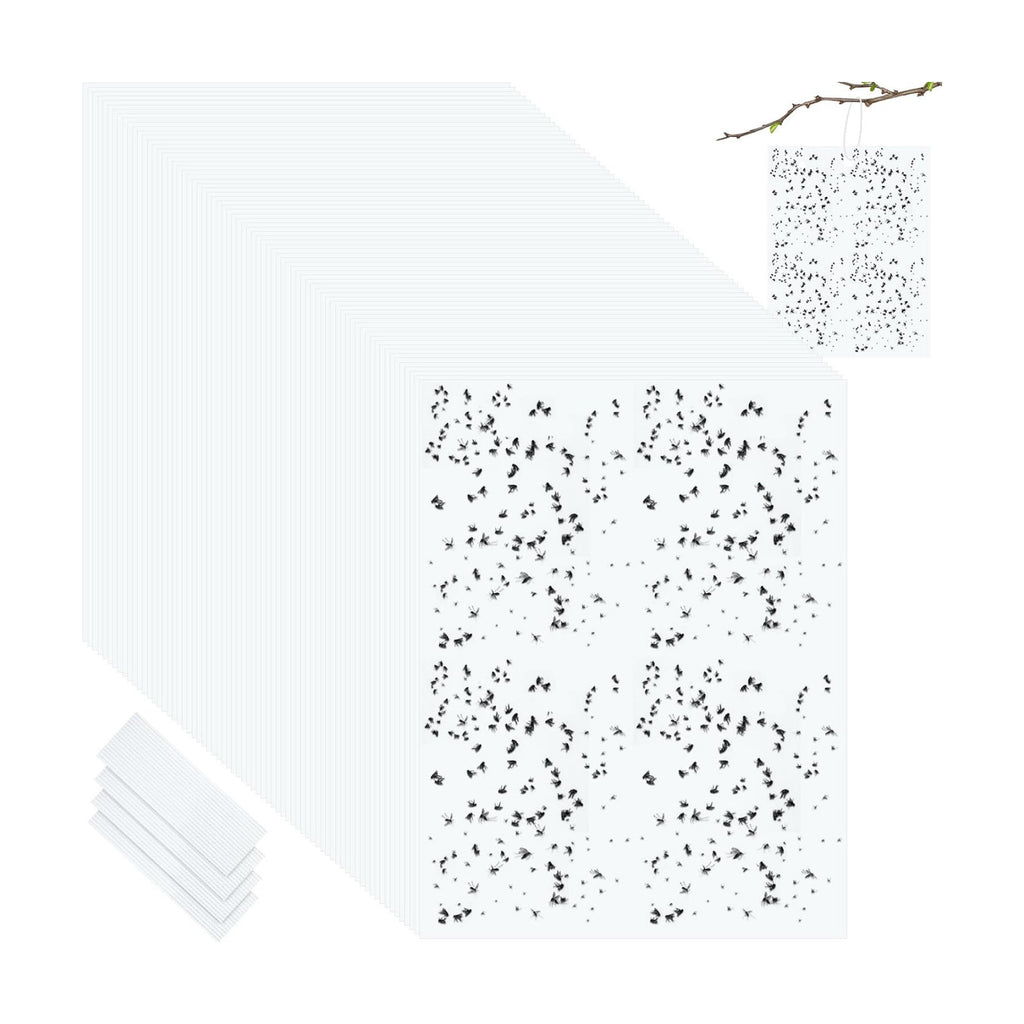 Qualirey 20 Pcs Yellow Sticky Traps 6x8in for Gnats Indoor | Dual-sided for Fungus Gnats Fruit Flies Whiteflies Thrips
