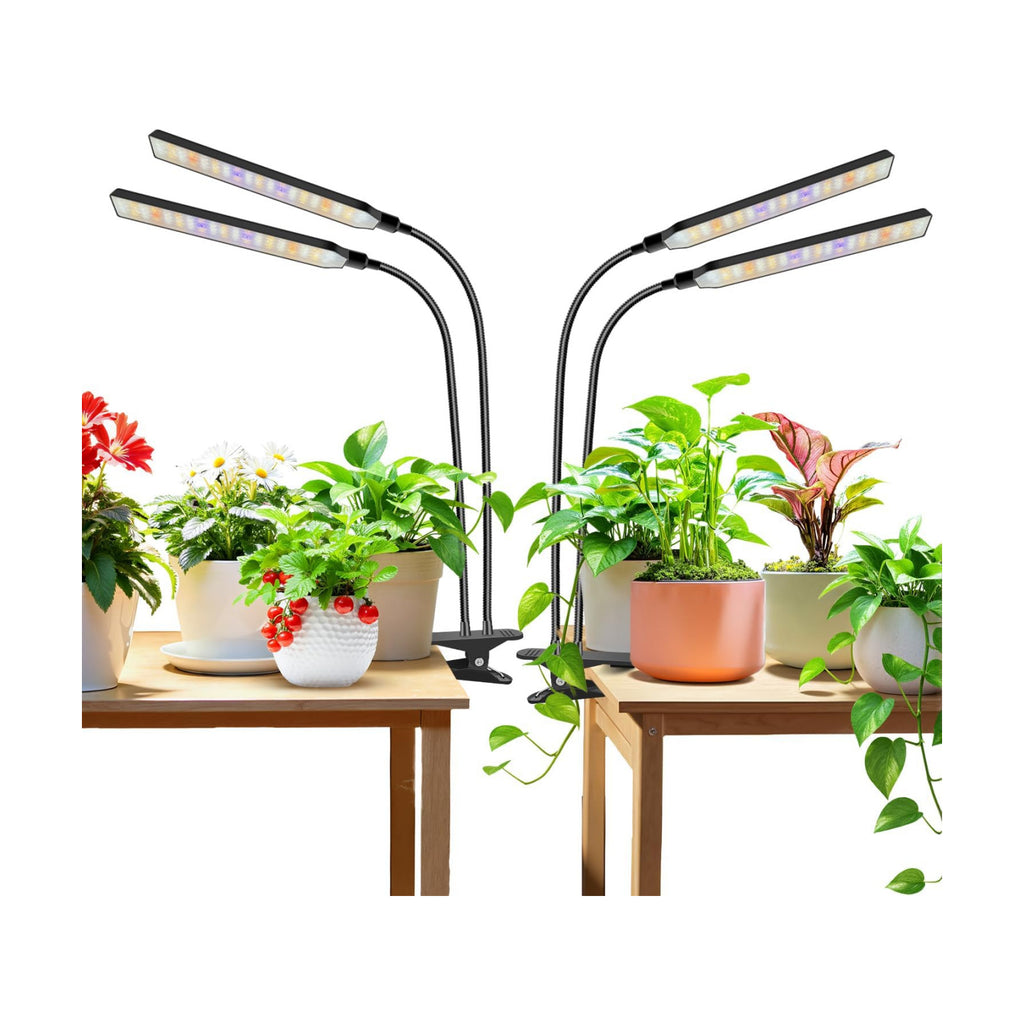 Aumtrly Grow Light Clip on, 2 Pack Black, 228 LED Full Spectrum Plant Lamp | for Seed Starting and Indoor Plants
