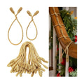 Riakrum 30 Pcs Christmas 20 Inches and 16 Inches Set Decorative Garland Twist Ties Garland Decor for Xmas Holiday Lights Bannisters Stairways Railings (Gold)