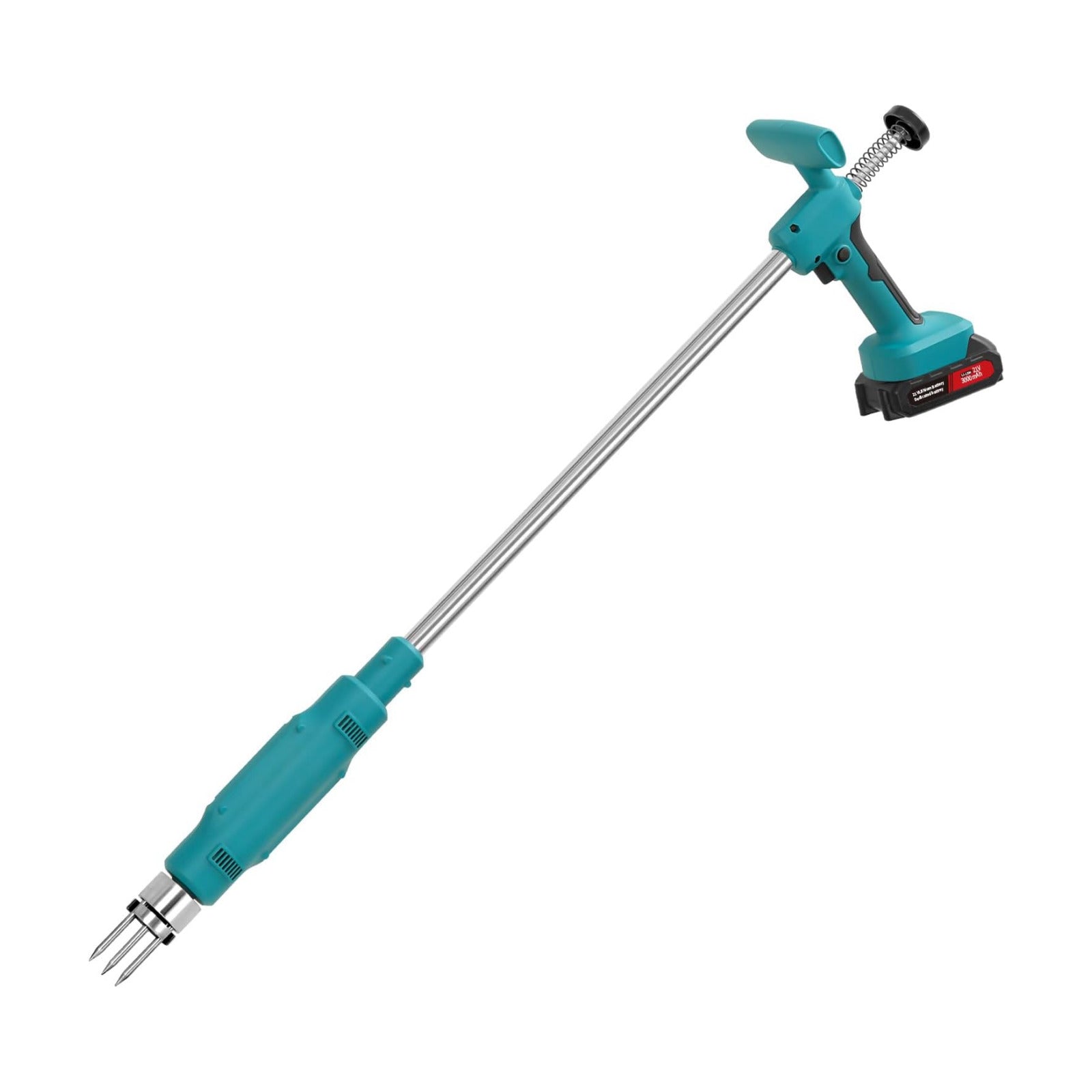 21V Electric Weed Puller Tool, Stand Up Heavy Duty Weed Puller w/3000mAh Battery*2, Root Weeder for Lawn/Yard