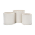 D'vine Dev 3-Pack Plastic Pots & Saucers, 6/6.5/8 in, Oatmeal, 74-V-H-3 | Multi-Size Options, Lightweight Durable