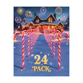 COOLWUFAN 24 Pack 22 Inch Christmas Candy Cane Pathway Lights Outdoor Decor