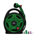 1/2" x 50FT Retractable Garden Hose Reel，With 10 Patterns Spray Nozzle，Portable Heavy Duty Garden Hose Holder for