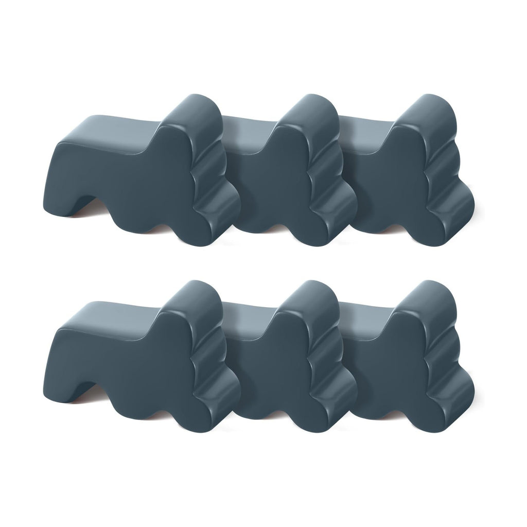 Kigeli 6 Pcs Resin Garden Pot Feet for Outdoor Planters 3 Inch Long 1.5 Inch Tall Flower Handmade Elevator Plant Feet