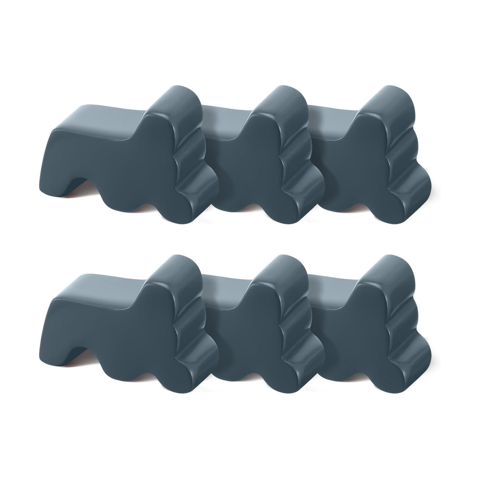 Kigeli 6 Pcs Resin Garden Pot Feet for Outdoor Planters 3 Inch Long 1.5 Inch Tall Flower Handmade Elevator Plant Feet