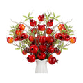 Thiccywoov 10 Pcs 21.65'' Artificial Pomegranate Branches Decor, Red