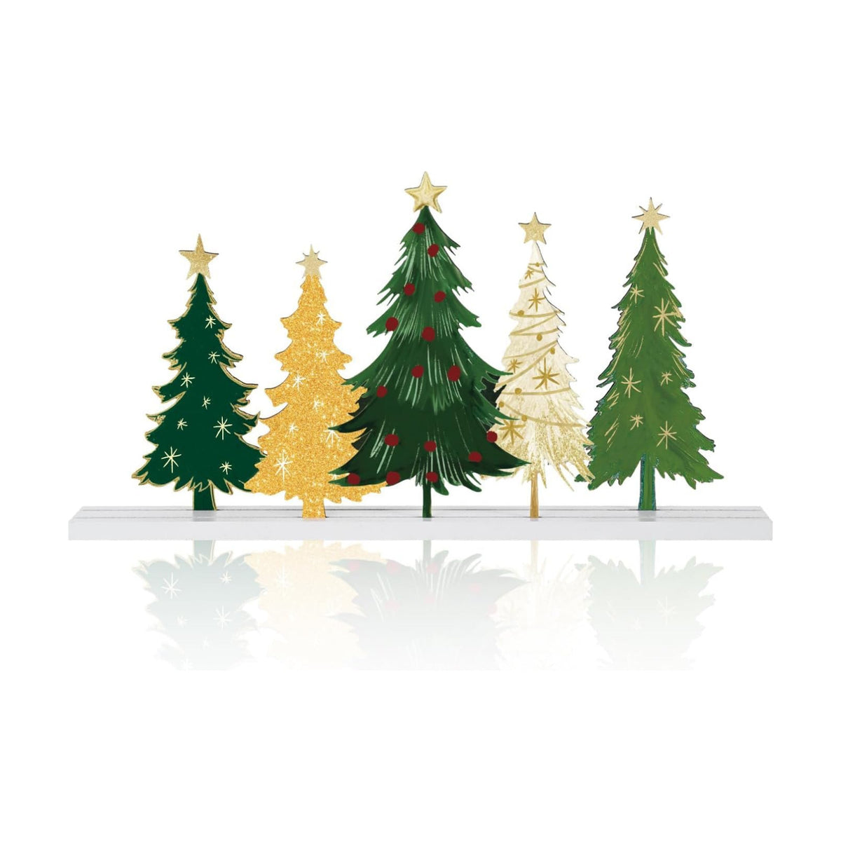 Smile Table Decor, Standing Centerpieces, 5Pcs Christmas Trees