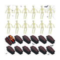 VioraWhite 48 Pcs Halloween Mini Skeletons & 3'' Mini Coffin Boxes