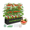 51x17x65Inch Tomato Cage for Garden - with 46 Gallon Grow Bags | Heavy-Duty Square Tomatoes Cages, Tomato Trellis