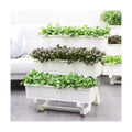 3-Tier Stackable Planter Box, Indoor Outdoor Vertical Garden System, 29 x 28 x 22 inches, White