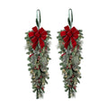 Haute Decor Classic Pre-lit Holiday Swags (Set of Two 3 Ft. Swags) with Warm White LED Lights