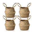 Qunclay 8 Pcs Woven Seagrass Baskets Belly Basket, Xs,7.9''dx6.3''h
