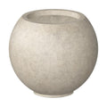 Kante Small Round Sphere Weathered Concrete Planter 11" Dia, Outdoor | Rubber Plug for Indoor, Drainage for Garden