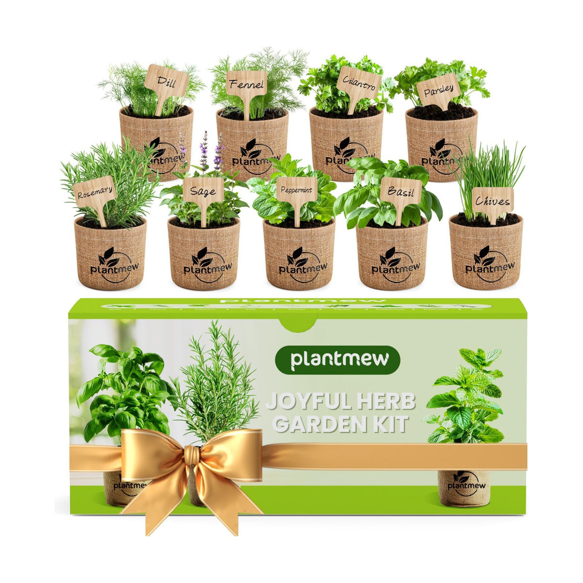 Gift for Women, Mom, Her – 9 Herb Indoor Window Garden Kit | Complete Herb Seeds Starter Set with Pots, Soil, Tools & Markers | Heirloom Herbs | Birthday, Housewarming, New Home, Mother's Day