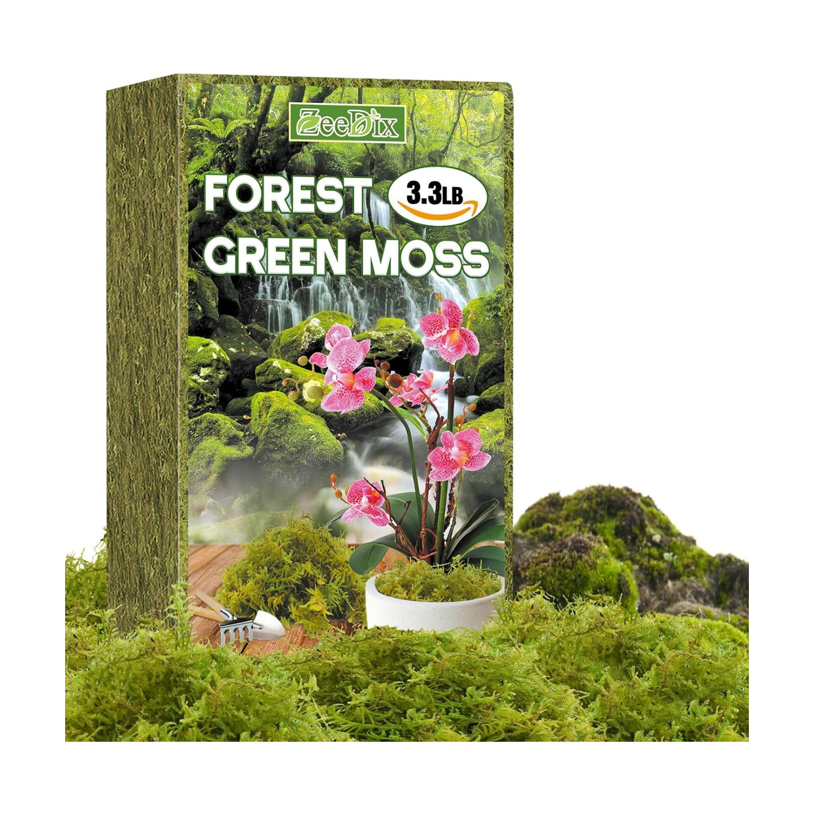 Sphagnum Moss for Repotting, Natural 3.3 lbs for Indoor Plants | For Orchids, Succulents, Potted Indoor Plants. Natural