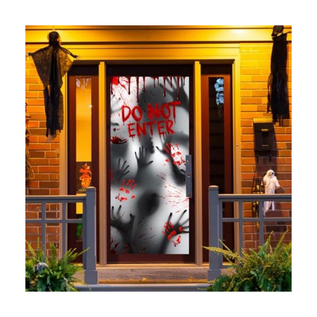 CoquetteBow012 Halloween Door Cover Decorations - 78.7 x 35.4 in