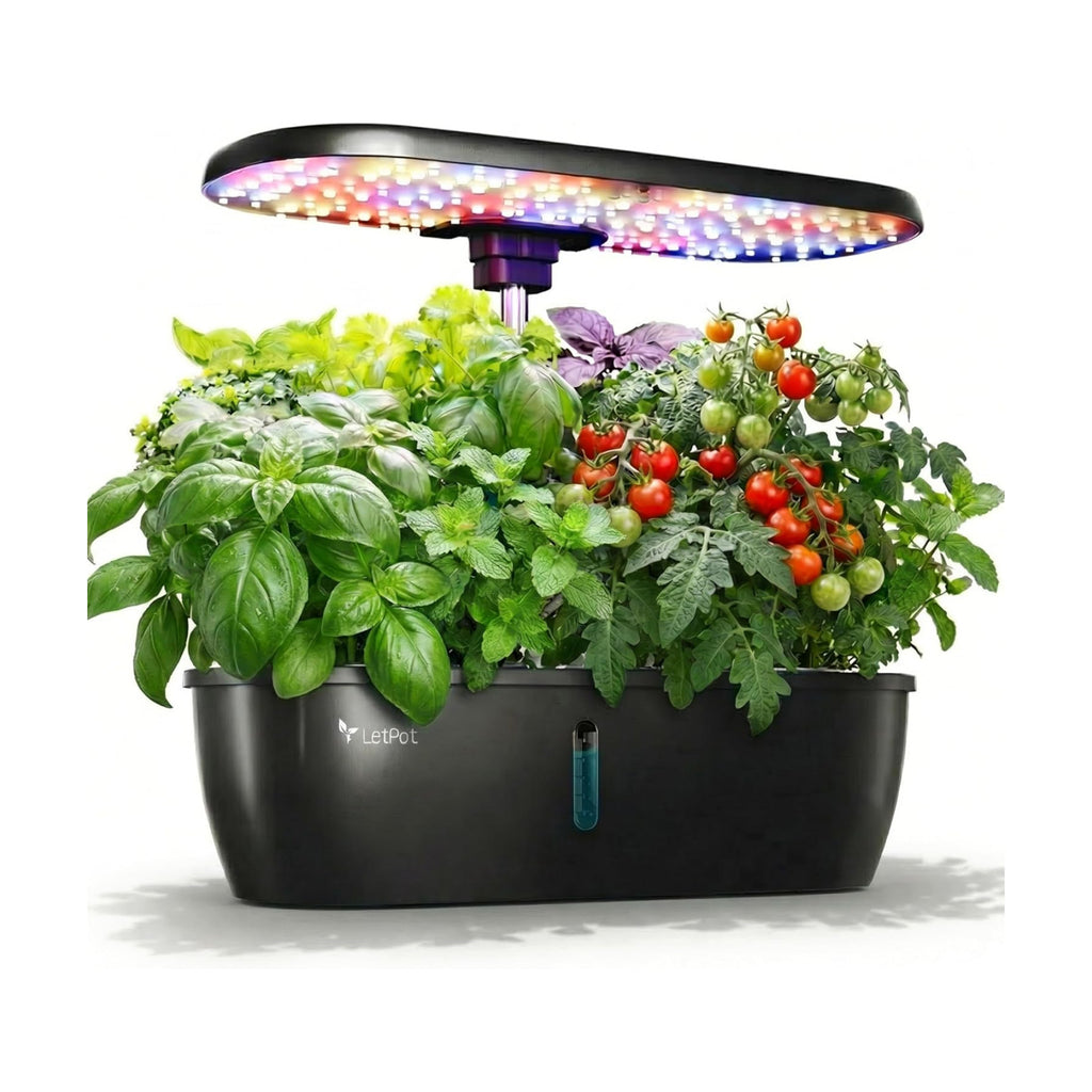LETPOT Hydroponics Growing System, 12 Pods Indoor Herb Garden Kit with 24W LED Grow Light, 5.5L Water Tank & 16"