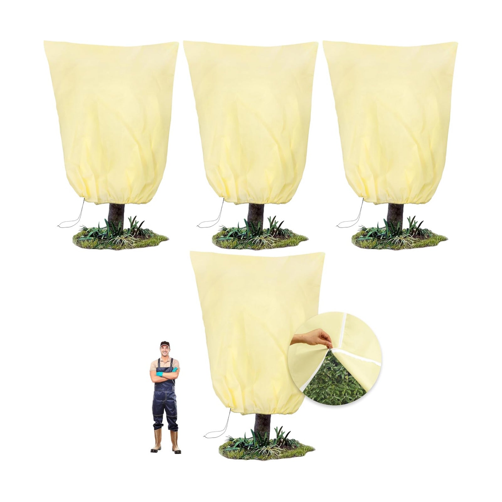 TCBWFY 95x80inches Huge Plant Covers Freeze Protection Frost Cloth for Outdoor Plants,2.82oz/yd² Thickened Winter Tree