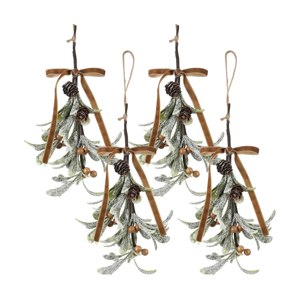 Meanplan 4 Pcs Christmas Mistletoe Hanging Decorations, Camel