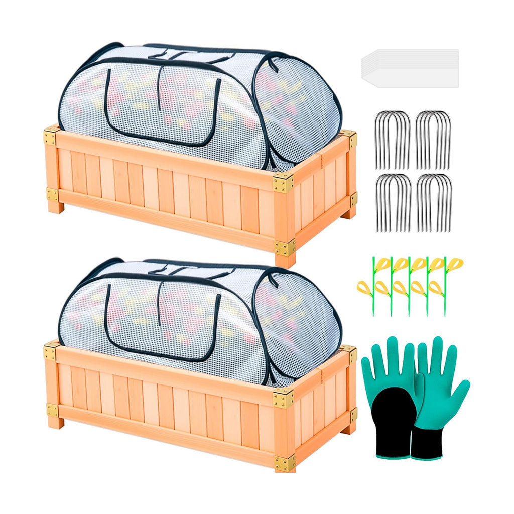 Garden Covers for Raised Beds, Pop Up Raised Garden Bed Cover, Garden Row Plants Cover Accelerator, Greenhouse Cover
