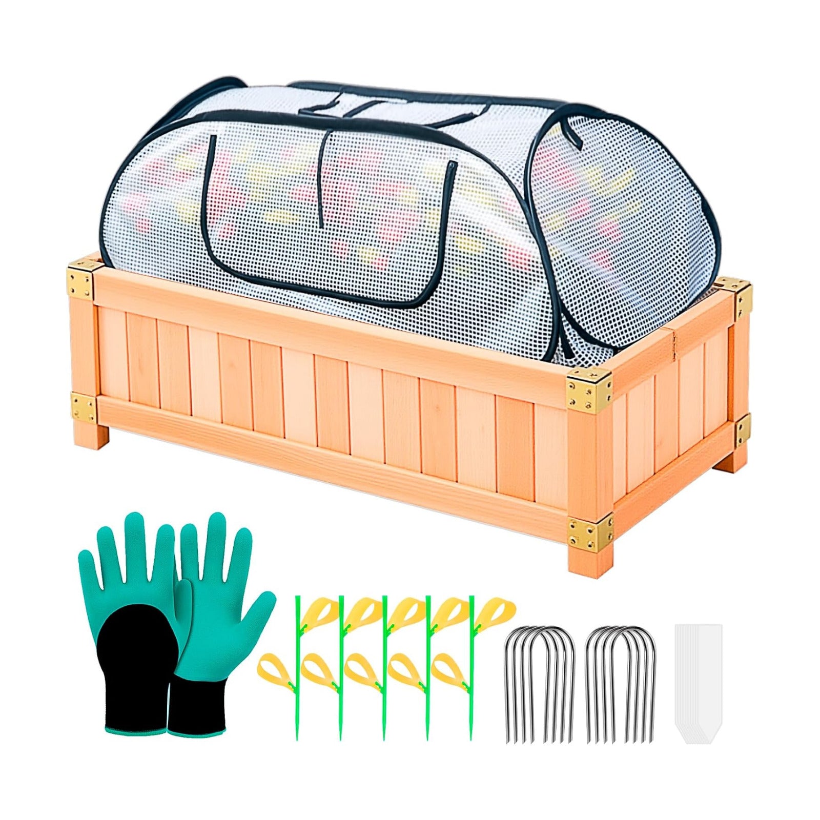 Garden Covers for Raised Beds, Pop Up Raised Garden Bed Cover, Garden Row Plants Cover Accelerator, Greenhouse Cover