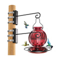 2 Pack Bird Feeder Hanger Hook, Pole Mounting Kits with Adjustable Clip Rings, Outdoor Hanging Bracket for Camping Lantern Rack, Tree Branch Hooks for Wild Bird House Holder (46-70mm/1.8" to 2.75")
