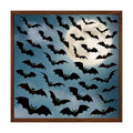 6 Sheets Halloween Window Clings Large Scary Bats Silhouette Window Decals Black Bats with Glow Eyes Windows Stickers Double Sided Windows Decoration for Home School Office Glass Halloween Party Decor
