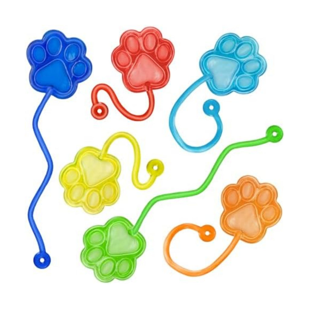 30 PCS Sticky Hands Bulk Party Favors for Kids 4-8,8-12 Year Dog Paw Shape Stretchy Sticky Hand Feet Goodie Bags Stuffers for Kids Treasure Box Toys for Classroom Small Mini Prizes Trinkets