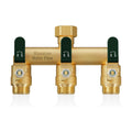 3 Way Hose Splitter, Heavy Duty Full Flow Garden Water Hose Bib Spigot Splitter, Brass Rust and Freeze Resistant