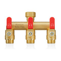 3 Way Hose Splitter, Heavy Duty Full Flow Garden Water Hose Bib Spigot Splitter, Brass Rust and Freeze Resistant
