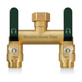 Hose Splitter 2 Way Heavy Duty, Full Flow Garden Hose Splitter with 2 Long Metal Handles, Brass Rust and Freeze
