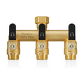 3 Way Hose Splitter, Heavy Duty Full Flow Garden Water Hose Bib Spigot Splitter, Brass Rust and Freeze Resistant