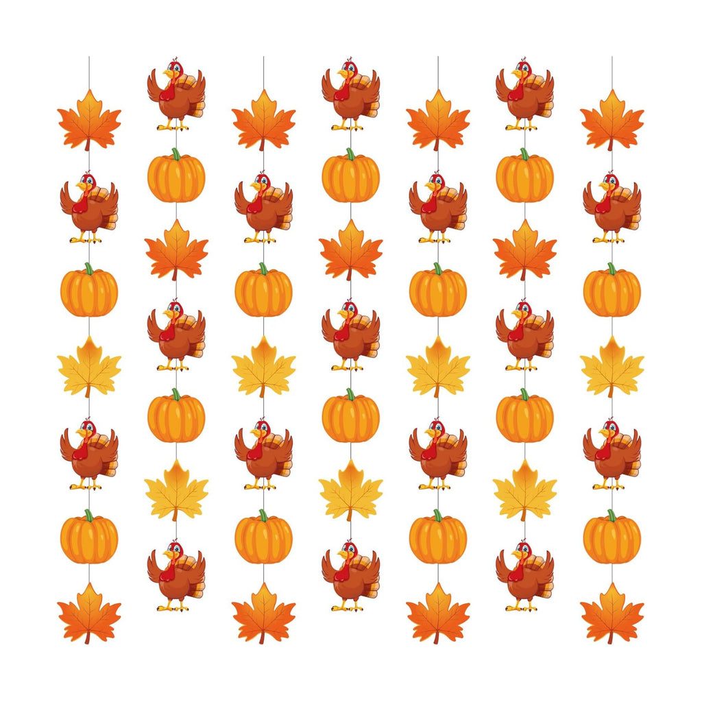 Xinnun Fall Thanksgiving Party Decorations Pumpkin Turkey Banner Garland