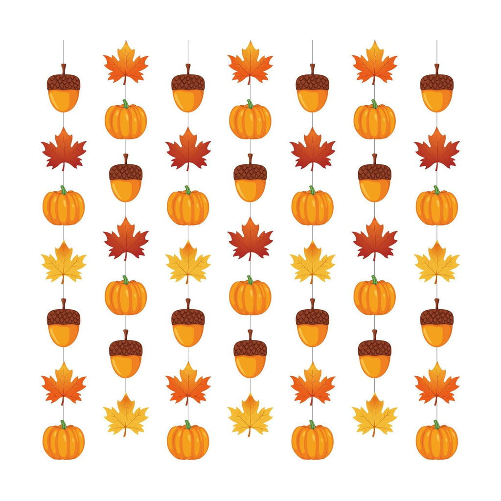 Xinnun 8 Pcs Fall Party Garland Thanksgiving Ceiling Hanging Decor