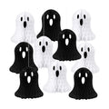 Halloween Ghost Decorations, 10 Pcs Black and White Honeycomb Decor