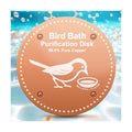 OICEME Bird Bath Purification Disc Pure Copper Outside Winter Solar Power Birdbath Disk Heater Deicer Cage Hanging Bowl Metal Warmer Railing Glass Concrete Ceramic Stone Stand Water Fountain Station