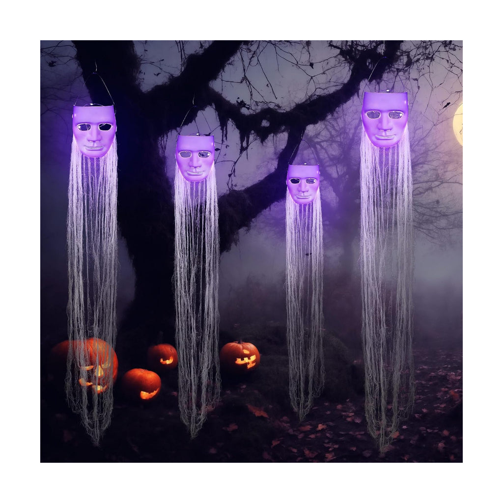 VitalCozy 4 Pcs Halloween Decorations Outdoor Hanging Ghost