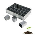 Kings County Tools Seed Starter Tray - Galvanized Steel Metal Seedling Tray with 24 Plant Starter Pots for Planting