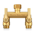 Hose Splitter 2 Way Heavy Duty, Solid Brass Full Flow Outdoor Faucet and Garden Hose Splitters, Water Spigot Splitter T