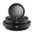 9 Pack Black Plant Pot Saucers, 8 10 12 Inch Heavy Duty PP Trays | Plant Watering Trays for Indoor & Outdoor Flower Pots