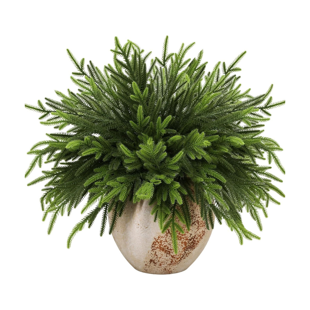 joyhalo 12 Pcs 18" Gradient Greenery Norfolk Pine Stems